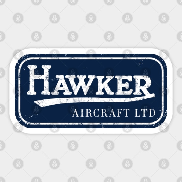 Hawker Aircraft Logo Sticker by 909 Apparel